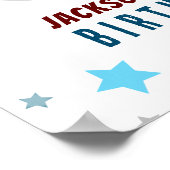 Weltraumexplosion vom 1. Geburtstag Poster (Ecke)