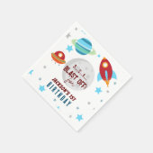 Weltraumexplosion vom 1. Geburtstag Serviette (Ecke)