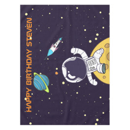 Weltraumfahrer erkunden den Weltraum zum Geburtsta Tischdecke