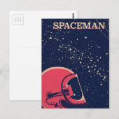 Weltraumfahrer Postkarte (Vorne/Hinten)