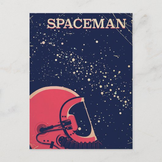 Weltraumfahrer Postkarte (Vorderseite)
