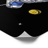 Weltraumfahrer spielen Gitarre Poster (Ecke)