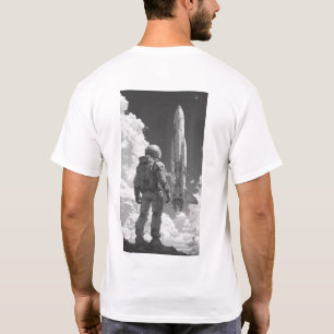 Weltraumfahrer-T - Shirt über der Schulter