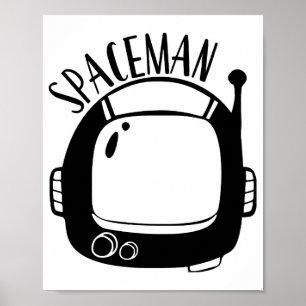 Weltraumfahrer Vintage Poster