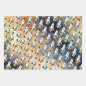 Weltraumfahrt auf der sonnigen Birthday-Rakete Geschenkpapier Set (Vorderseite 3)