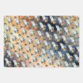 Weltraumfahrt auf der sonnigen Birthday-Rakete Geschenkpapier Set (Vorderseite 2)