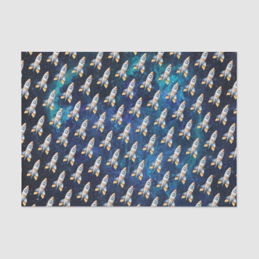 Weltraumfahrt auf der Sun Birthday Party Seidenpapier (Vorderseite)