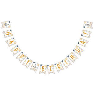 Weltraumfahrt auf der Sun Birthday Party Wimpelkette