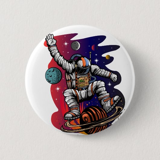Weltraumfahrt Button (Vorderseite)