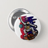 Weltraumfahrt Button (Vorne & Hinten)
