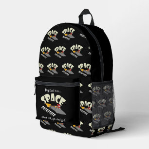 Weltraumfahrt eines Raketenführers Bedruckter Rucksack