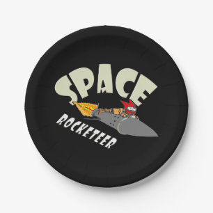 Weltraumfahrt eines Raketenführers Pappteller