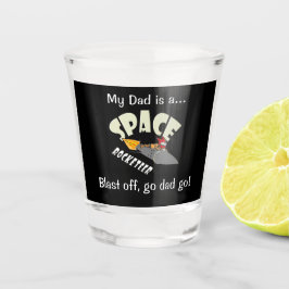 Weltraumfahrt eines Raketenführers Schnapsglas