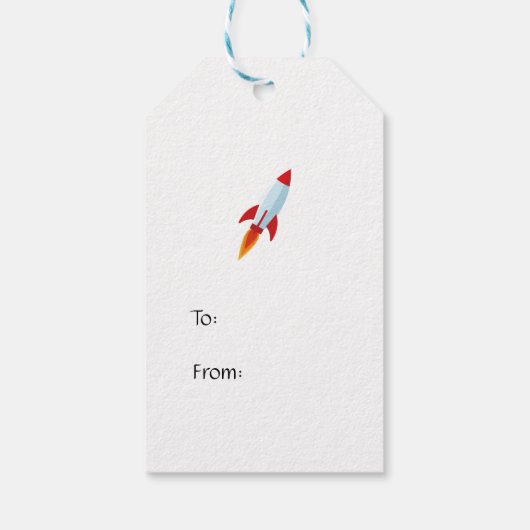 Weltraumfahrt Geschenkanhänger (Rückseite)