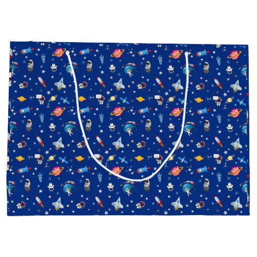 Weltraumfahrt Große Geschenktüte (Rückseite)