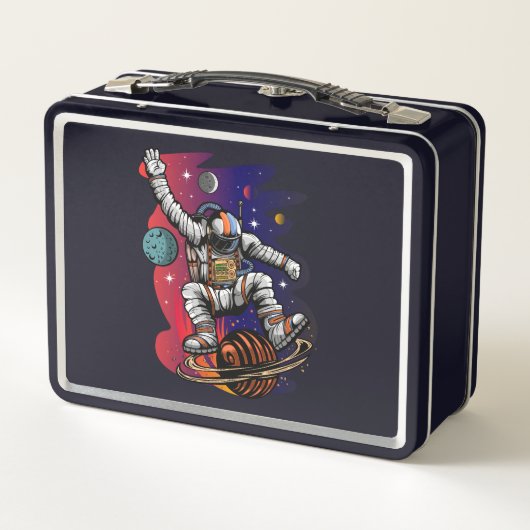 Weltraumfahrt Metall Brotdose (Rückseite)