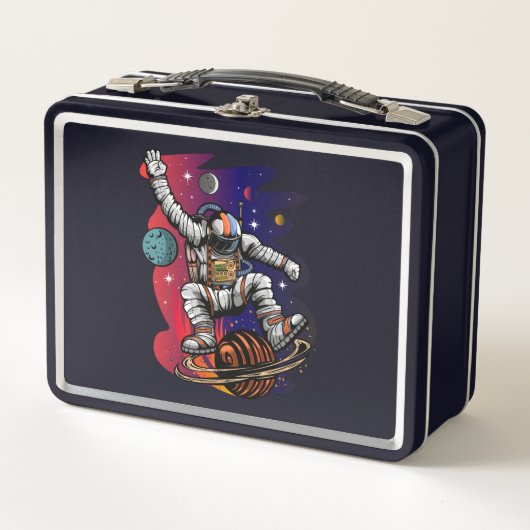 Weltraumfahrt Metall Brotdose (Vorderseite)