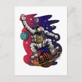 Weltraumfahrt Postkarte (Vorderseite)