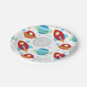 Weltraumfahrt um das Sonnenmuster Pappteller (Schrägansicht)