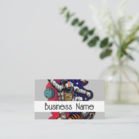 Weltraumfahrt Visitenkarte (Stehend Vorderseite)