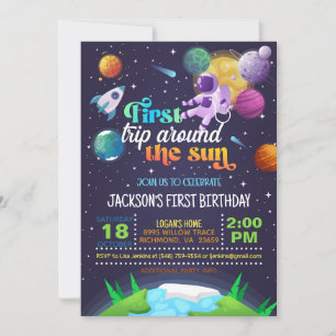 Weltraumfahrt zum Geburtstag der Sonne Einladung