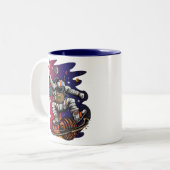 Weltraumfahrt Zweifarbige Tasse (Vorderseite Links)