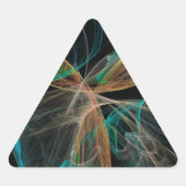 Weltraumfantasie Dreieckiger Aufkleber (Vorderseite)