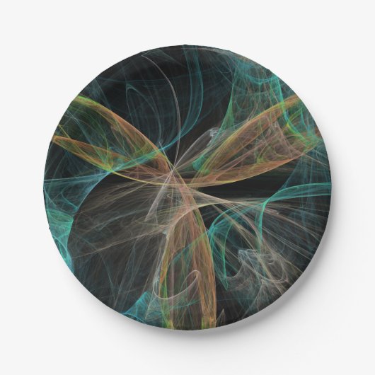 Weltraumfantasie Pappteller (Vorderseite)