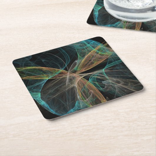 Weltraumfantasie Rechteckiger Pappuntersetzer (angewinkelt)