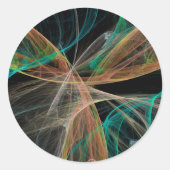 Weltraumfantasie Runder Aufkleber (Vorderseite)