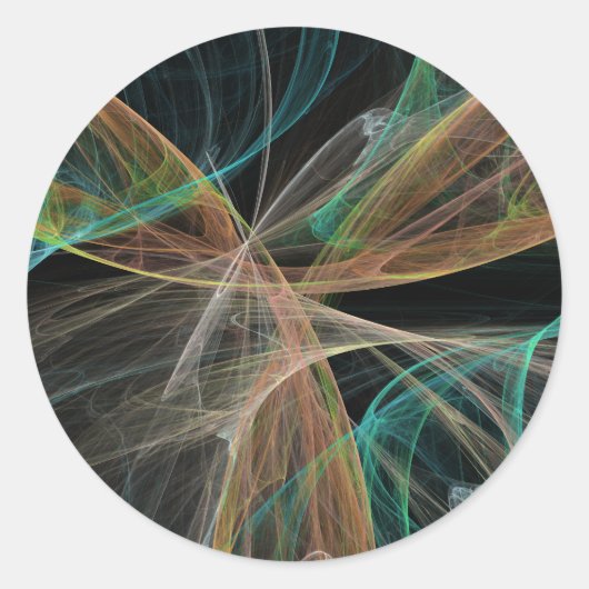 Weltraumfantasie Runder Aufkleber (Vorderseite)