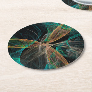 Weltraumfantasie Runder Pappuntersetzer