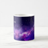 Weltraumfantasy, Lila Himmel Kaffeetasse (Mittel)