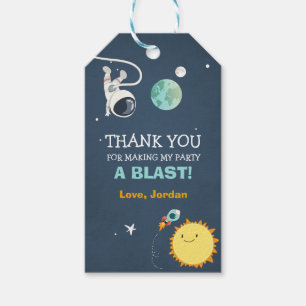 Weltraumfavorit Tags Raketenastronauten-Party Geschenkanhänger
