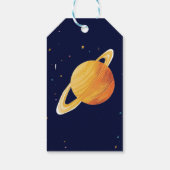 Weltraumfavorit Tags Raketenastronauten-Party Geschenkanhänger (Rückseite)