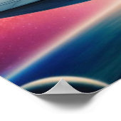 Weltraumfliegerkatze Poster (Ecke)