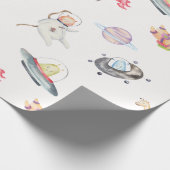 Weltraumflugplanpapier Geschenkpapier (Ecke)