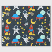 Weltraumflugplanpapier Geschenkpapier (Flach)