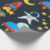 Weltraumflugplanpapier Geschenkpapier (Ecke)