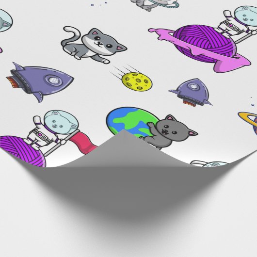 Weltraumflugplanpapier Geschenkpapier (Ecke)