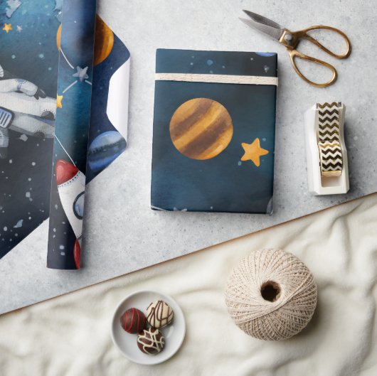 Weltraumflugzeug Geschenkpapier (Basteln)