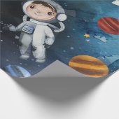 Weltraumflugzeug Geschenkpapier (Ecke)