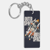 Weltraumflugzeug-Schlüsselanhänger | Eigenes Gesch Schlüsselanhänger (Vorderseite links)