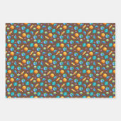 Weltraumforscher auf Brown Geschenkpapier Set (Vorderseite 3)
