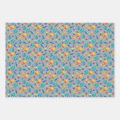 Weltraumforscher auf Grau Geschenkpapier Set (Vorderseite 3)