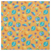 Weltraumforscher auf Merigold Orange Stoff (Muster)