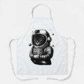 Weltraumforscher-Katze mit Helm - Schürze (Vorderseite)