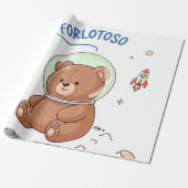 Weltraumforscher Teddy Geschenkpapier (Ungerollt)
