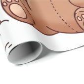 Weltraumforscher Teddy Geschenkpapier (Rolleneckpunkt)