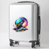 Weltraumforschung Alien Aufkleber (Koffer)